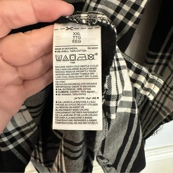 Old Navy Women's Long Sleeve Button Up Plaid The Boyfriend Shirt Size XXL GUC - Picture 5 of 8
